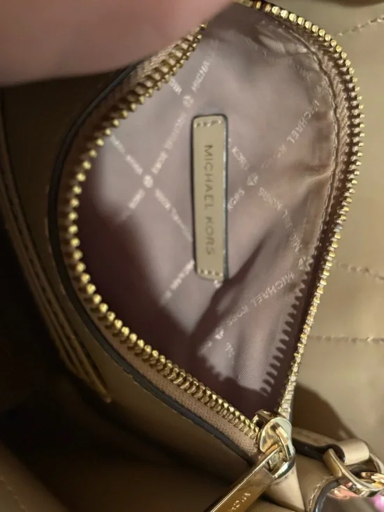 Michael Kors Tan Mercer Crossbody Bag NO WALLET w/ Chain Strap - Picture 8 of 10